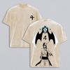 BLEACH Anime Printed T-shirt Ulquiorra Cifer Vintage Washed T Shirt Summer Casual Polyester Short Sleeve Tees Clothes Men Clothing