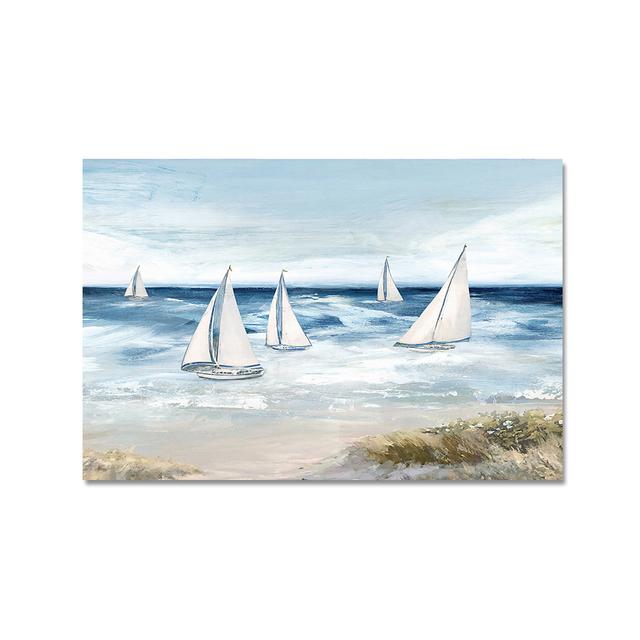

Скандинавский абстрактный пляж, белый парусник, картина маслом, морской пейзаж, печать на холсте, постер, настенное художественное изображение, украшение дома для гостиной 21*30cm