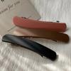 Elegant Solid Color Hair Clip Frosted Rectangle Spring Clip Non-Slip Large Hair Grip for Women