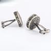 Carved Antique Gold Silver-color Greek Royal Pattern Cufflinks Banquet Suit Shirt French Cuff Links High-end Men's Jewelry Gifts