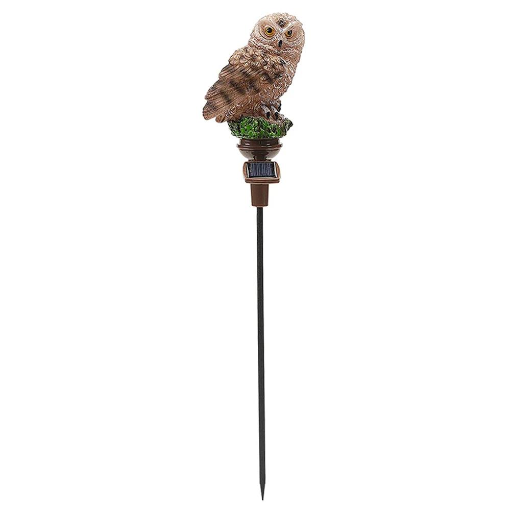 Solar LED Lights Outdoor Decorative Lawn Stake Owl Lights Yard Art Garden Decor