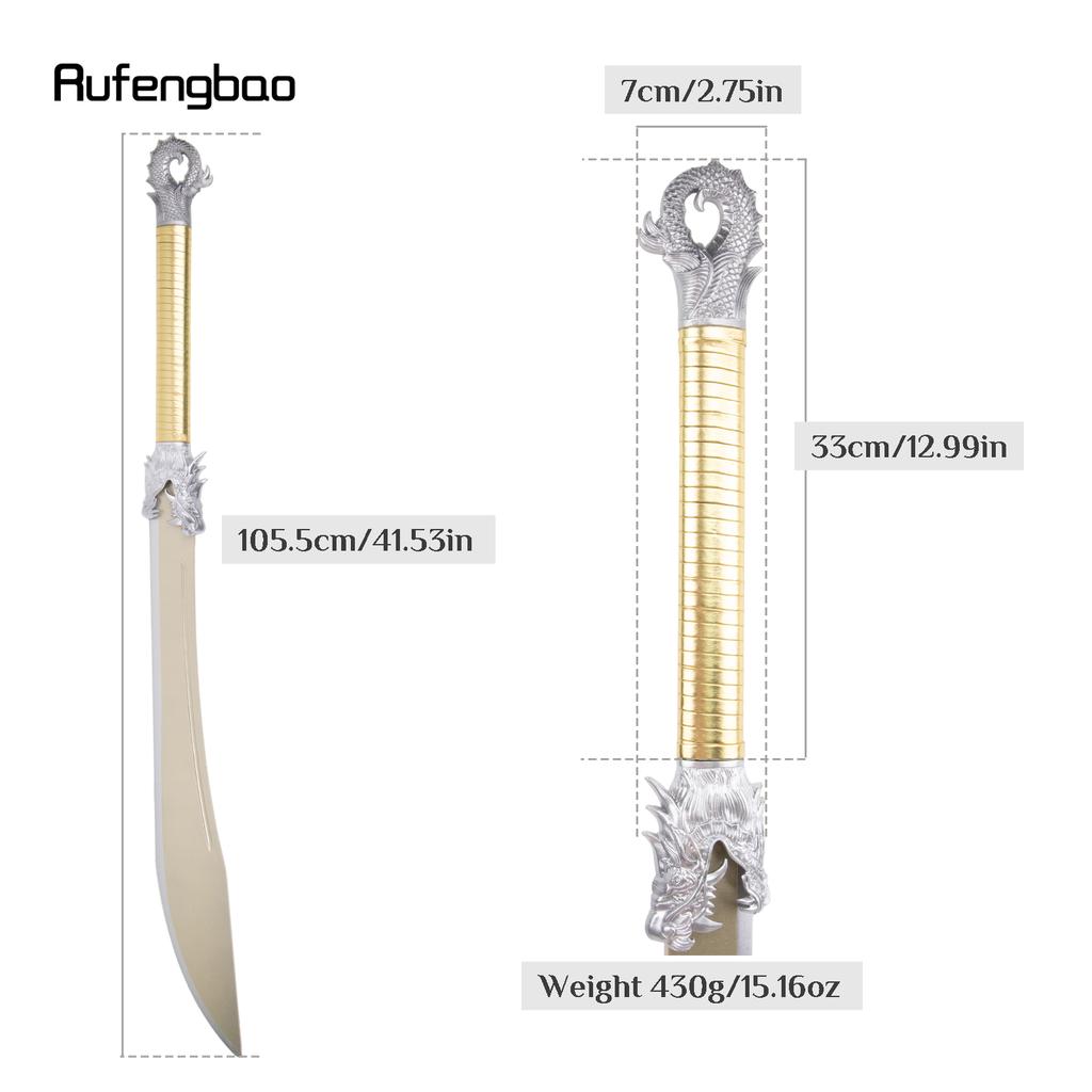 White Yellow Wooden Sword Fashion Wood Machete Decorative Cospaly Sword Halloween Mace Crutch Wand Crosier Sword 106cm