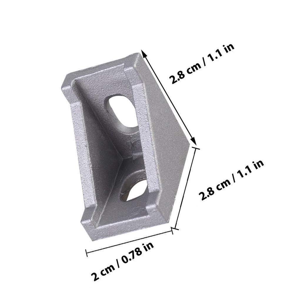 25Pcs Corner Bracket Aluminum 2020 Size 2x2x2cm Heavy Duty Metal for 20Mm Aluminum Extrusion 90 Degree Angle for 3D Printer Cnc