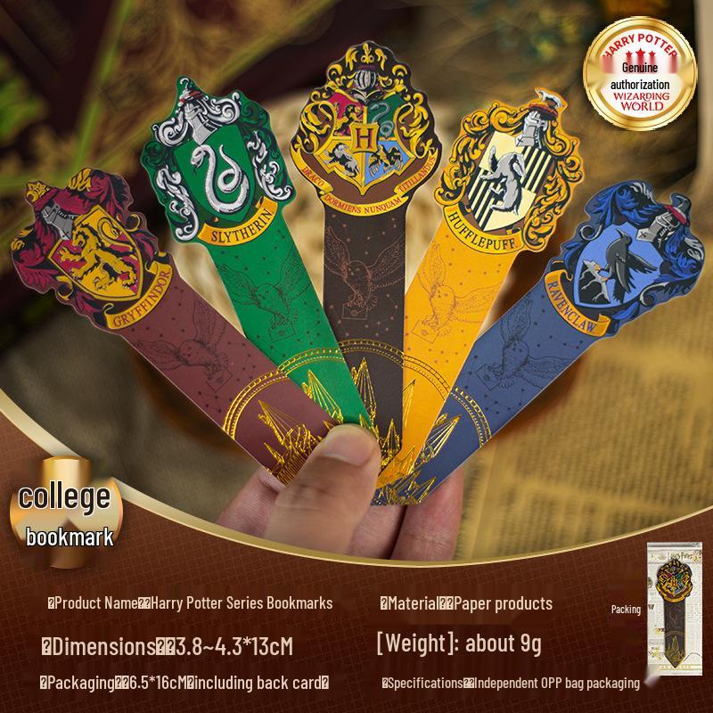 Warner Bros. Official Harry Potter School Bookmarks - Gryffindor & Slytherin Series