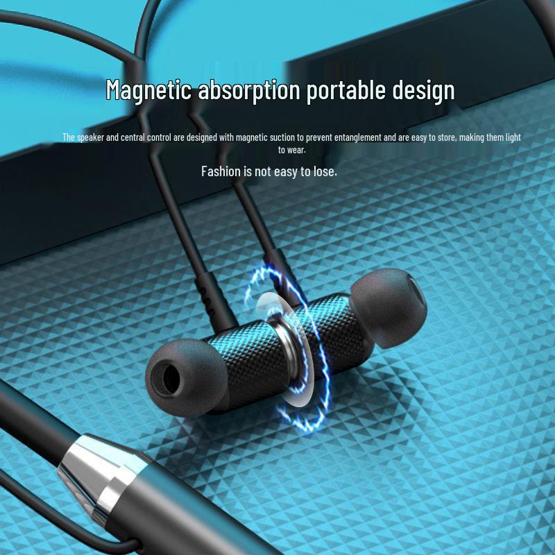 Bluetooth Neckband Earphones: Wireless, Sports-Ready, In-Ear Design with Long Battery Life