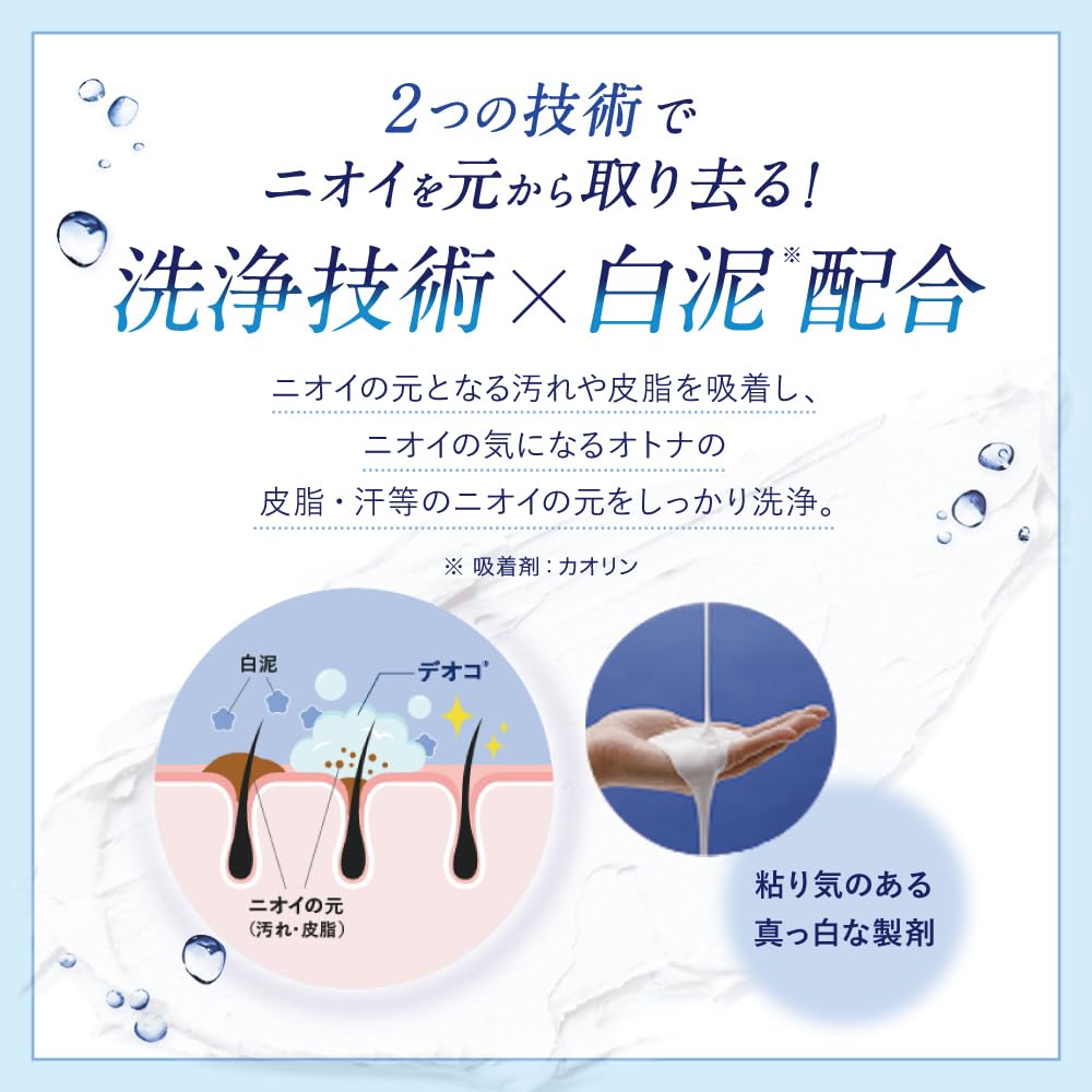 Deoco Medicated Deodorant Body Cleanse 350mL 250mL Refill with Gokujun Hyaluronic Acid Sachet + (Quasi-drug)