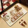 Cartoon bathroom floor mat is easy to take care of for home use, water-absorbing and quick-drying floor mat can be cut, dirt-resistant and non-slip d