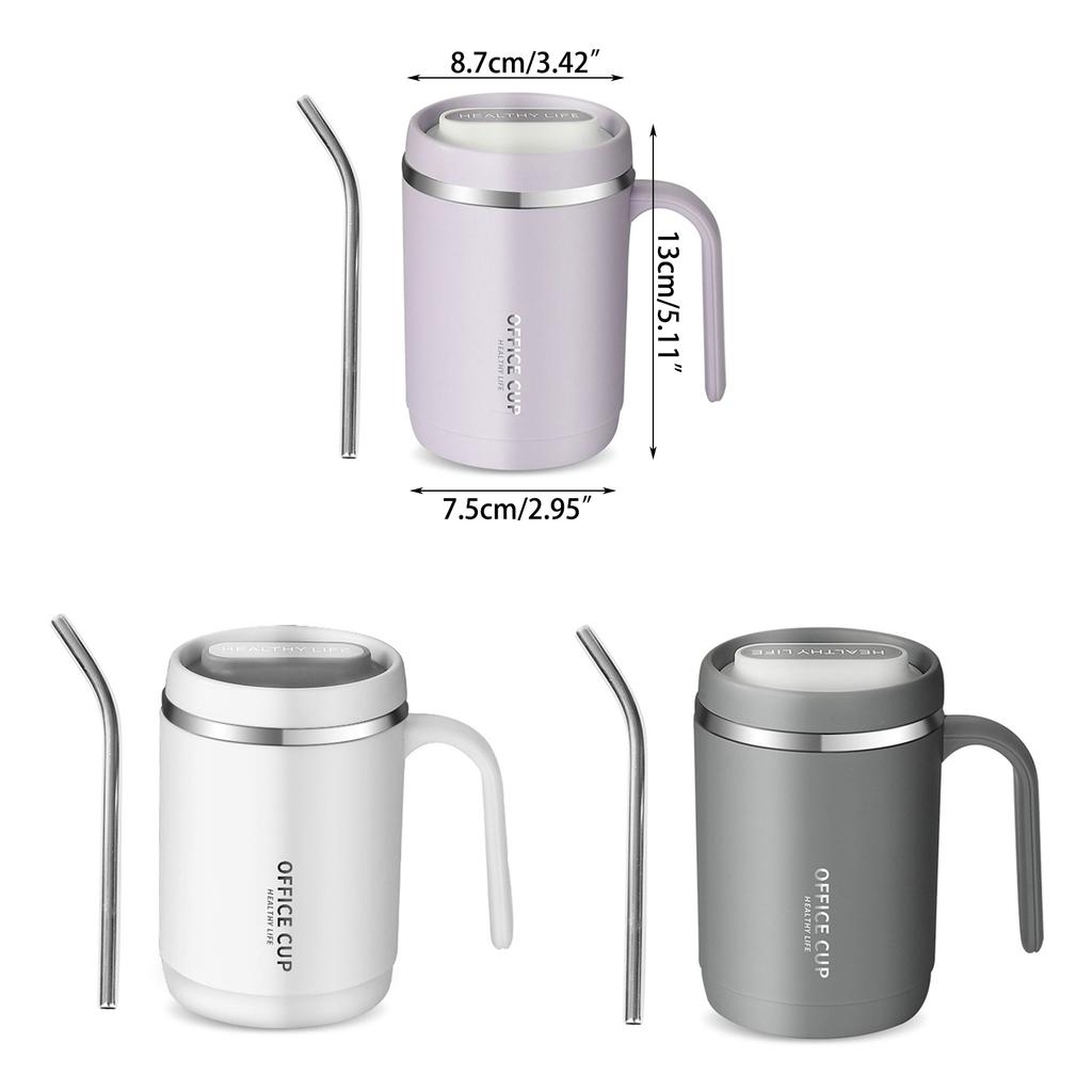 Isolierter Kaffeebecher 500 ml Edelstahl Reisebecher Doppelwandiger Kaffeebecher Geeignet für Zuhause, Büro und Outdoor-Gebrauch