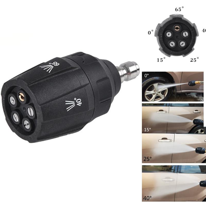 5 In 1 High Pressure Washing Nozzle  0 15 25 40 65 1/4 Male Connect