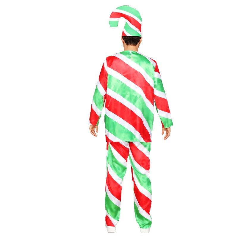 New Christmas Dress Up Costume Candy Canes Holiday Party Costume Santa Elf Claus Costume