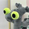 New Year Dancing Black Dragon Plush Toy with Gray Big Eyes