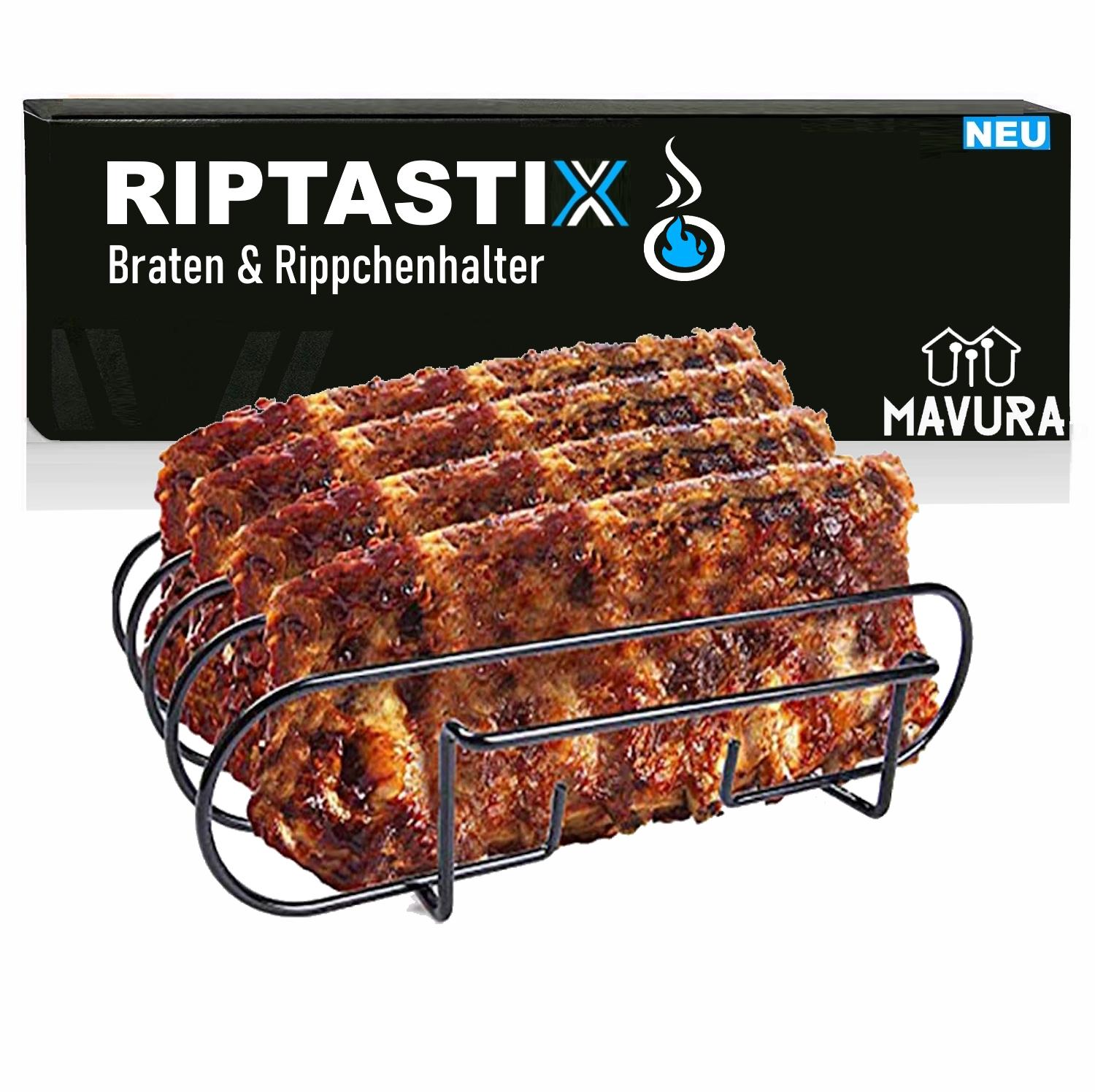 

RIPTASTIX rib holder roast holder spare ribs steak chop holder for grill