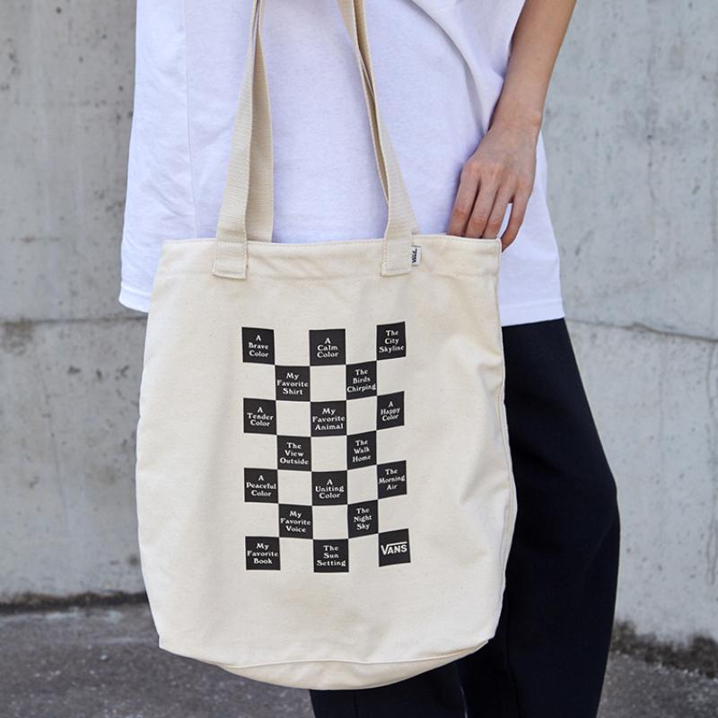 Vans Canvas Tote Bag, Shopping Bag, Handbag, Canvas Bag Regular Unisex Ecru Vans VN0A5LFQ7VJ