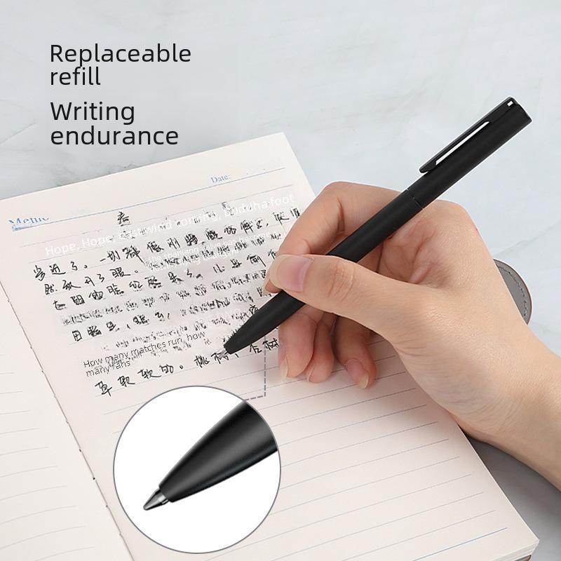 Caneta Gel Metálica Rotativa Beifa - Preta 0.5mm, Elegante Presente de Assinatura