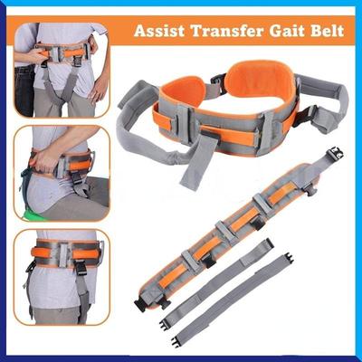 Orange Transfer Gait Belt Assist Secure Walking Device Gait Transfer Belt for Patients Ambulation Medical Supplies