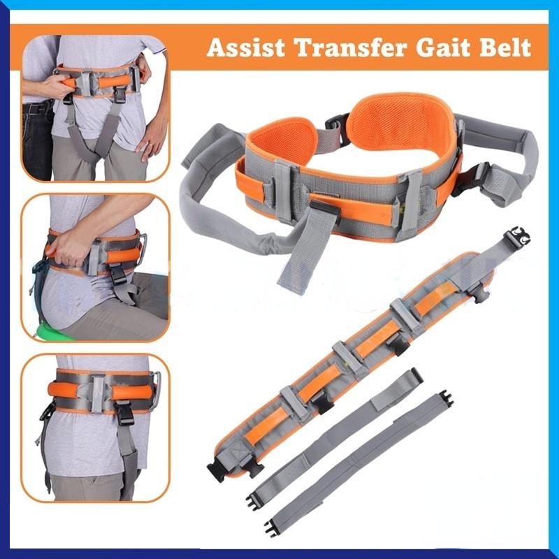 Orange Transfer Gait Belt Assist Secure Walking Device Gait Transfer Belt for Patients Ambulation Medical Supplies