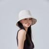 Korean Literary Plaid Double-sided Solid Color Fisherman Hat Versatile Casual Girls Sun Protection Caps