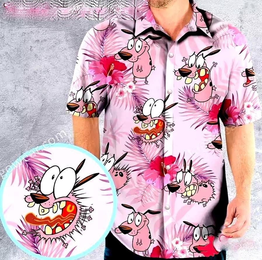 

Courage The Cowardly Dog Hawaiian Shirt Gift For Fans All Sizes Unisex T-Shirt XXXXL