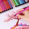 Washable Hard-Tip Watercolor Pens for Kids, 12 Colors, Triangular Barrel, Large Capacity, Boxed Set.