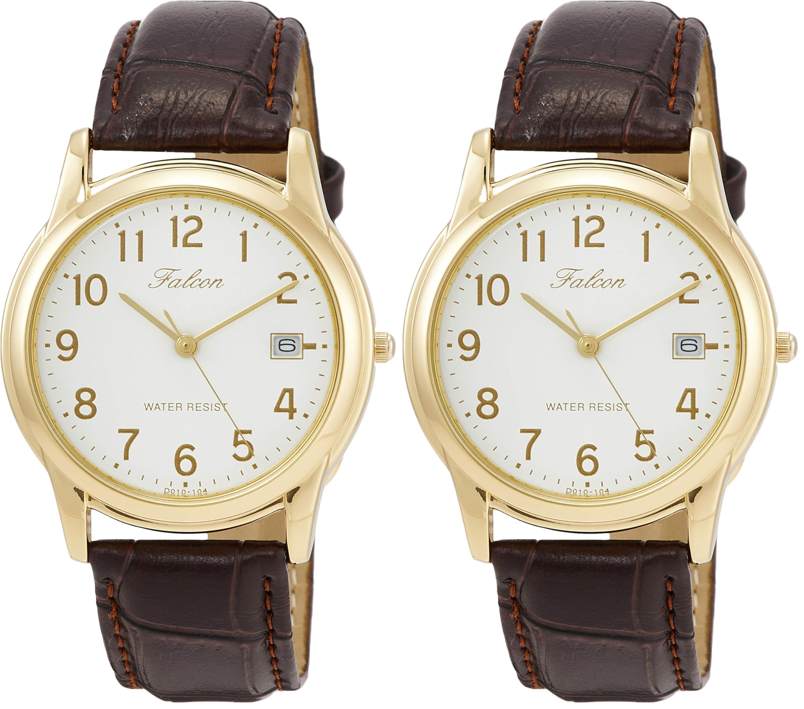 

Analog Waterproof Watch with Date Display and Leather White [Citizen Q&Q] Strap, D010-104, Men s,