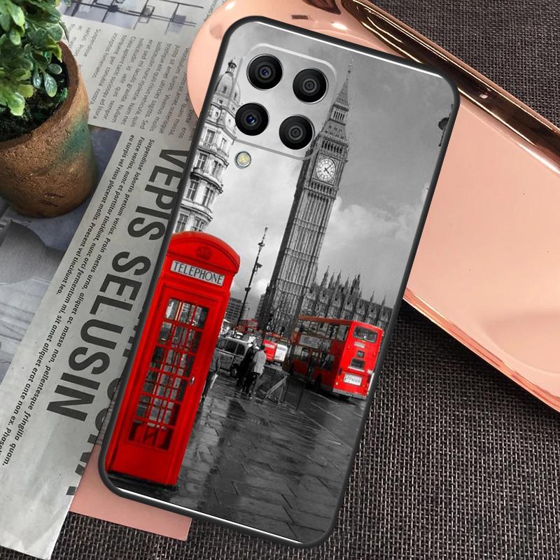 London Red Bus Big Ben Case For Samsung Galaxy M32 M31 M12 M52 M13 M33 M53 M11 M51 M15 M55 M14 M34 M54 M20 M30s
