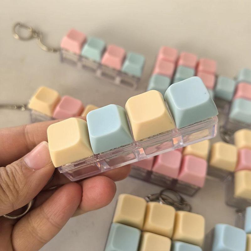 4/5/9 Keys Mechanical Keyboard Axis Tester Button Keycap Keychain Keyboard Keychain Toy Finger Keyboard Caps Toy