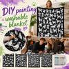 DIY-Mal-Kuscheldecke mit Stiften für Erwachsene und Kinder Kreativaktivität