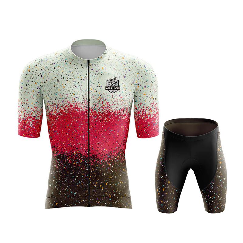 Summer Cycling Jersey Set 2023 Breathable MTB Bike Sportswear Men's Short Sleeve Bicycle Cycling Clothing Quick Dry Outdoor Riding Uniform