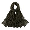 Women Scarf Solid Color Wide Edge Design Thin Scarf Breathable Shawl Versatile Head Wrap Stylish Accessory