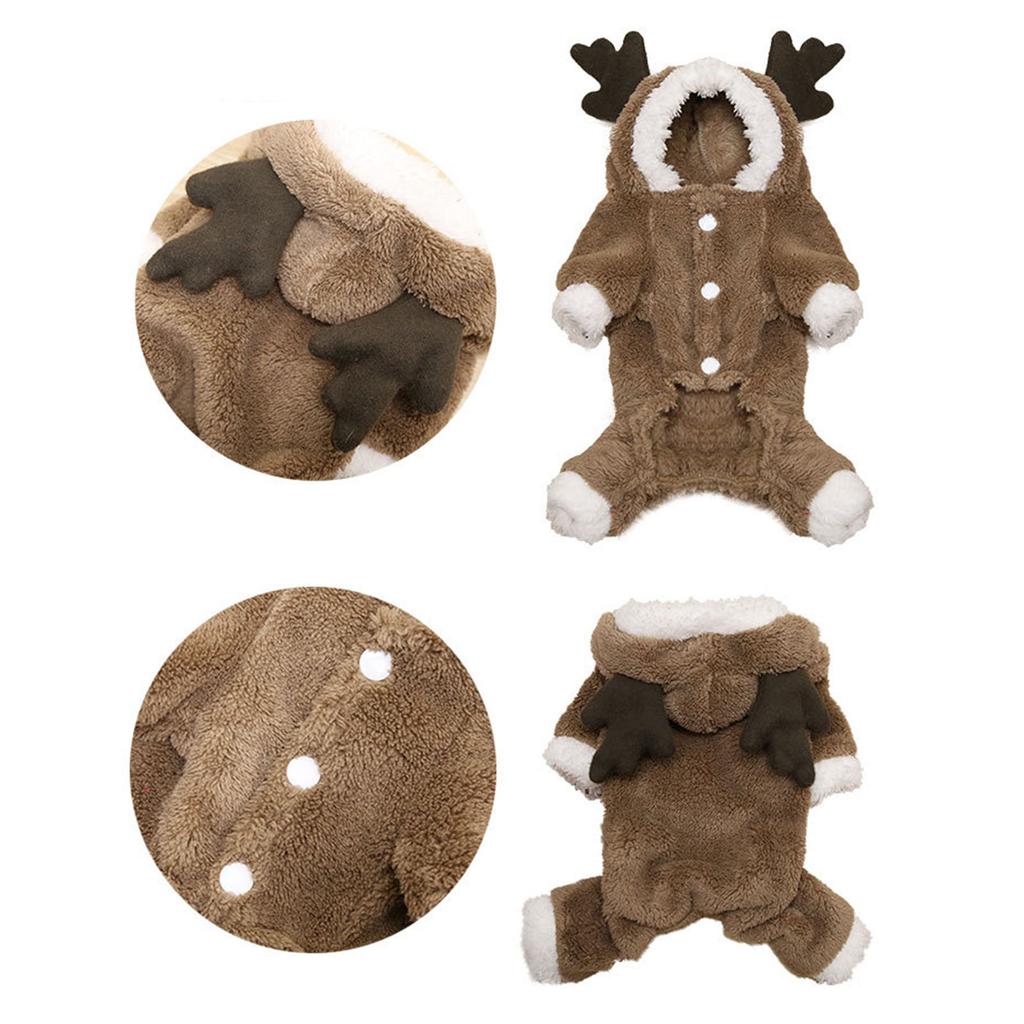 Felpa con cappuccio per cane di Natale, Magliette per cani Felpa per animali domestici Abbigliamento