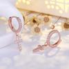 Fashionable and Personalized Cross Ear Buttons for Women Simple Temperament Full of Zircon Earrings Earrings