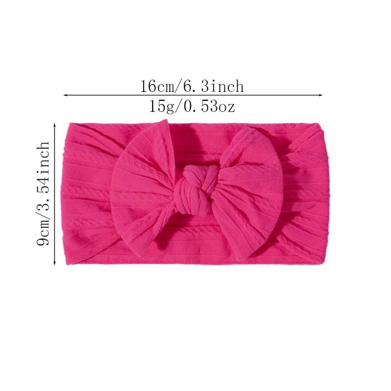 Solid Color Bowknot Baby Headband Sweet Headwear Kids Girls Boutique Elastic Protect Turban Headand Baby Hair Style Accessories