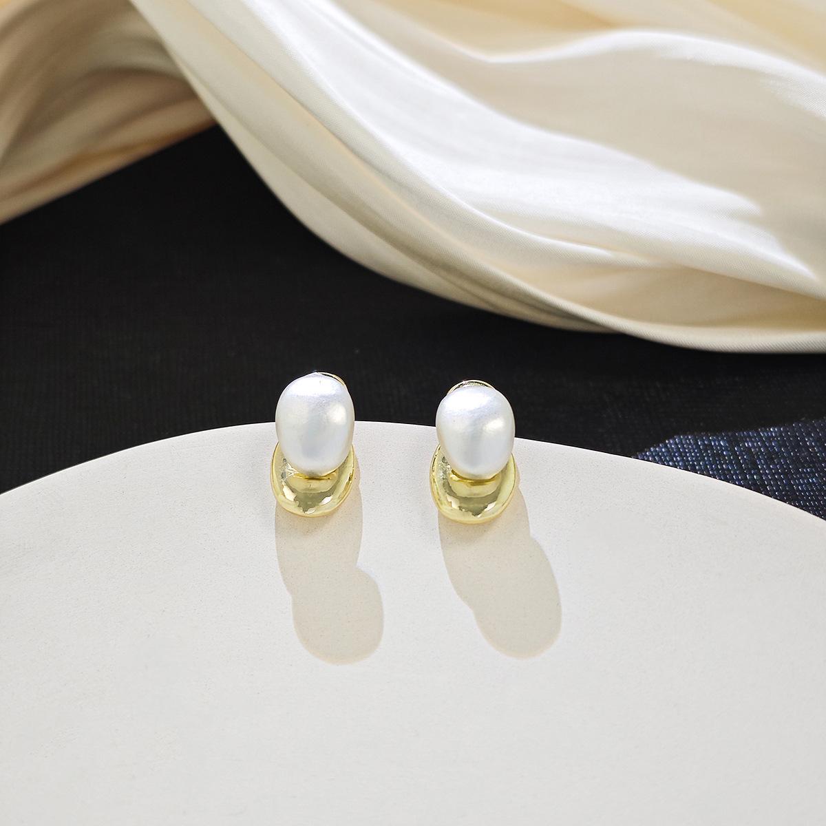 

Минималистичные серьги-пусеты «Сердце и жемчужина» из серебряной иглы - Универсальный дизайн для ношения двумя способами для женщин