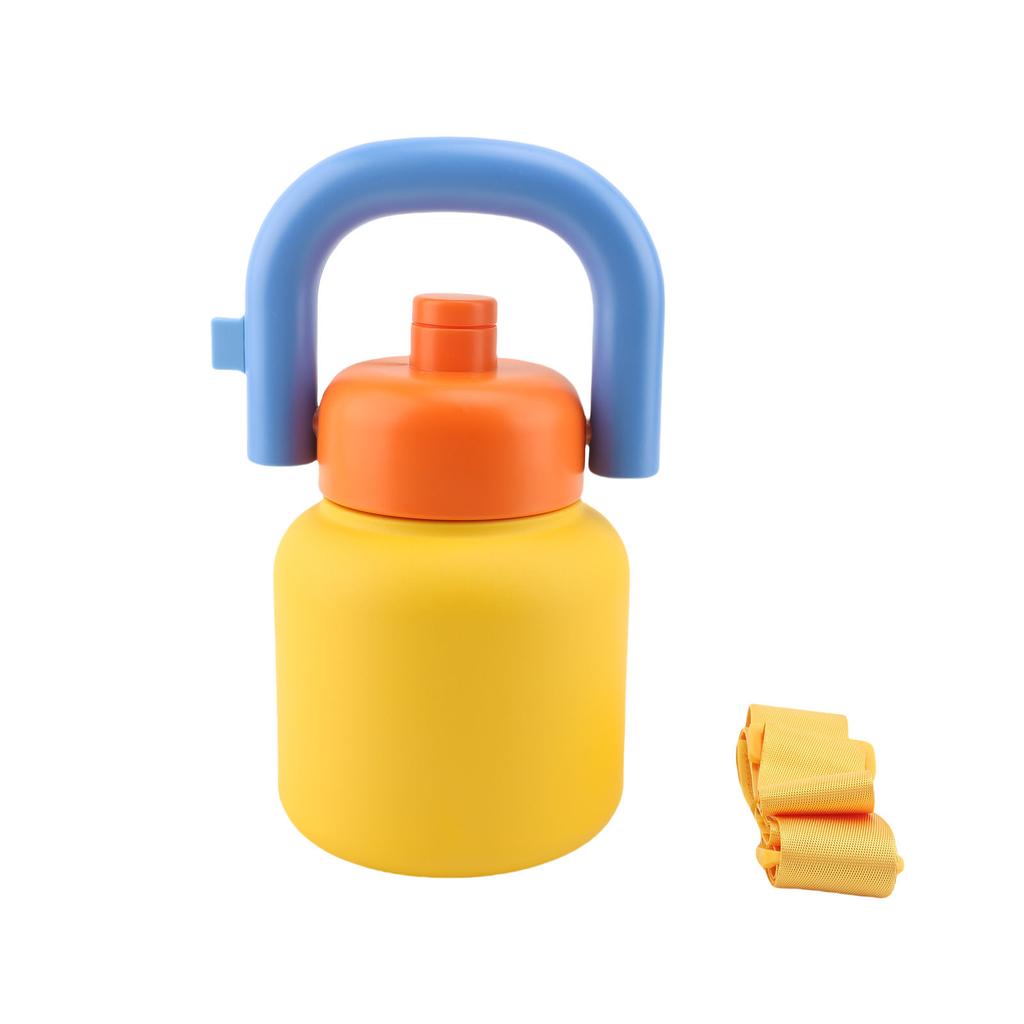 Insulated Water Bottle with Straw And Lid 316 Stainless Steel 1000ml Insulated Water Cup with Handle and Strap for Hot Cold Drink