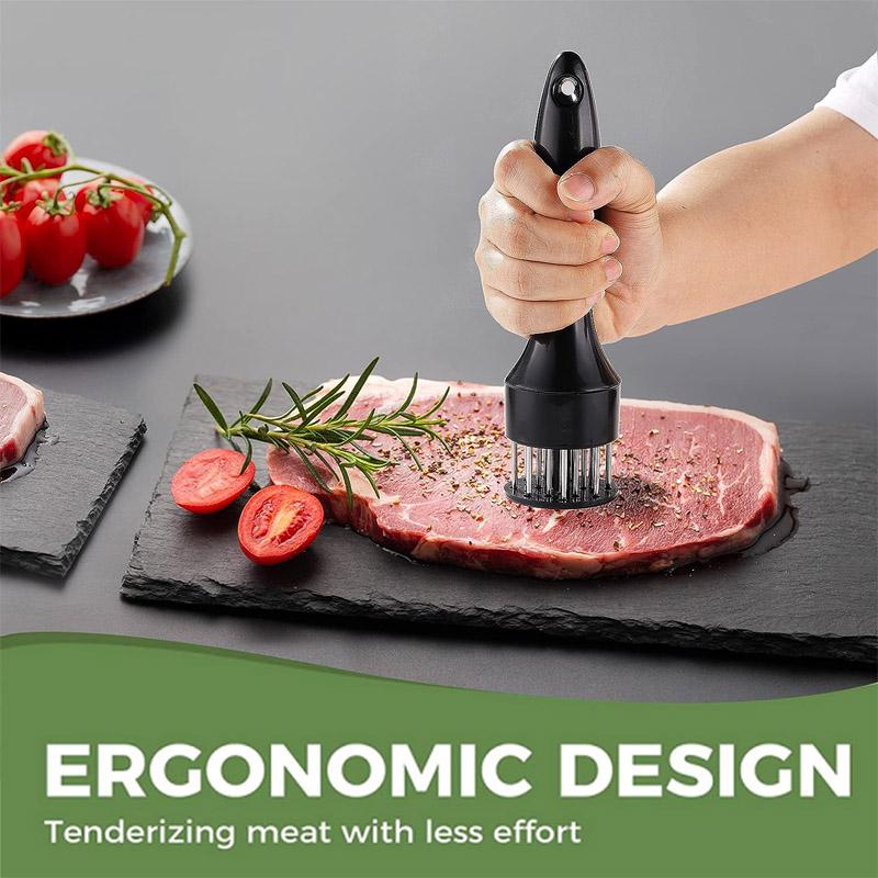 Attendrisseur à Viande Manuel En Acier Inoxydable 304 - 24 Broches, 6x6x20 Cm