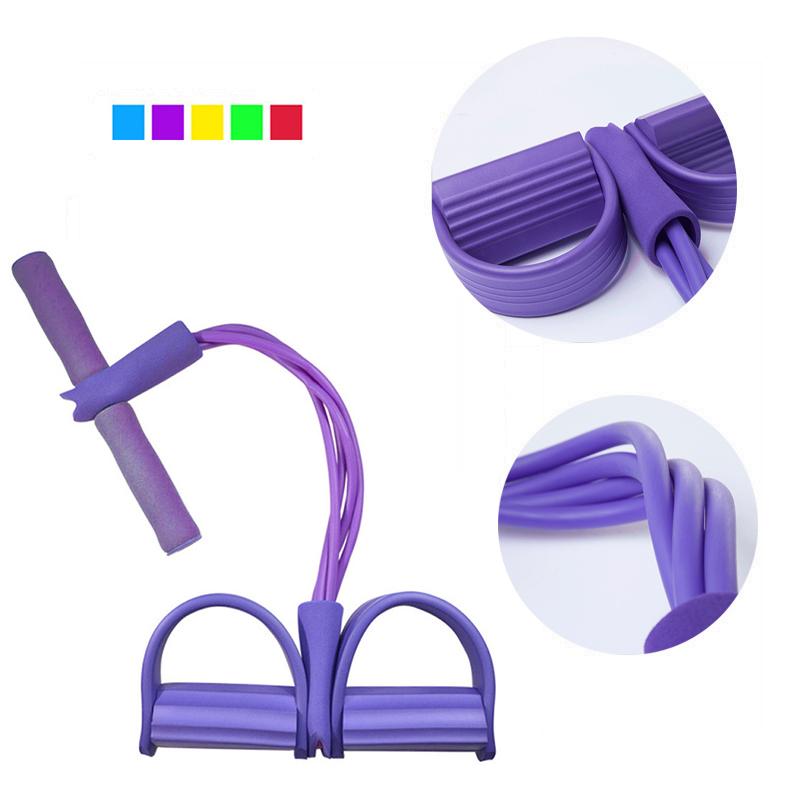 Latex Fitness Rubber Bands Pedal Elastic Exercise Bands Resistance Bands Kit Abdomen Trainer