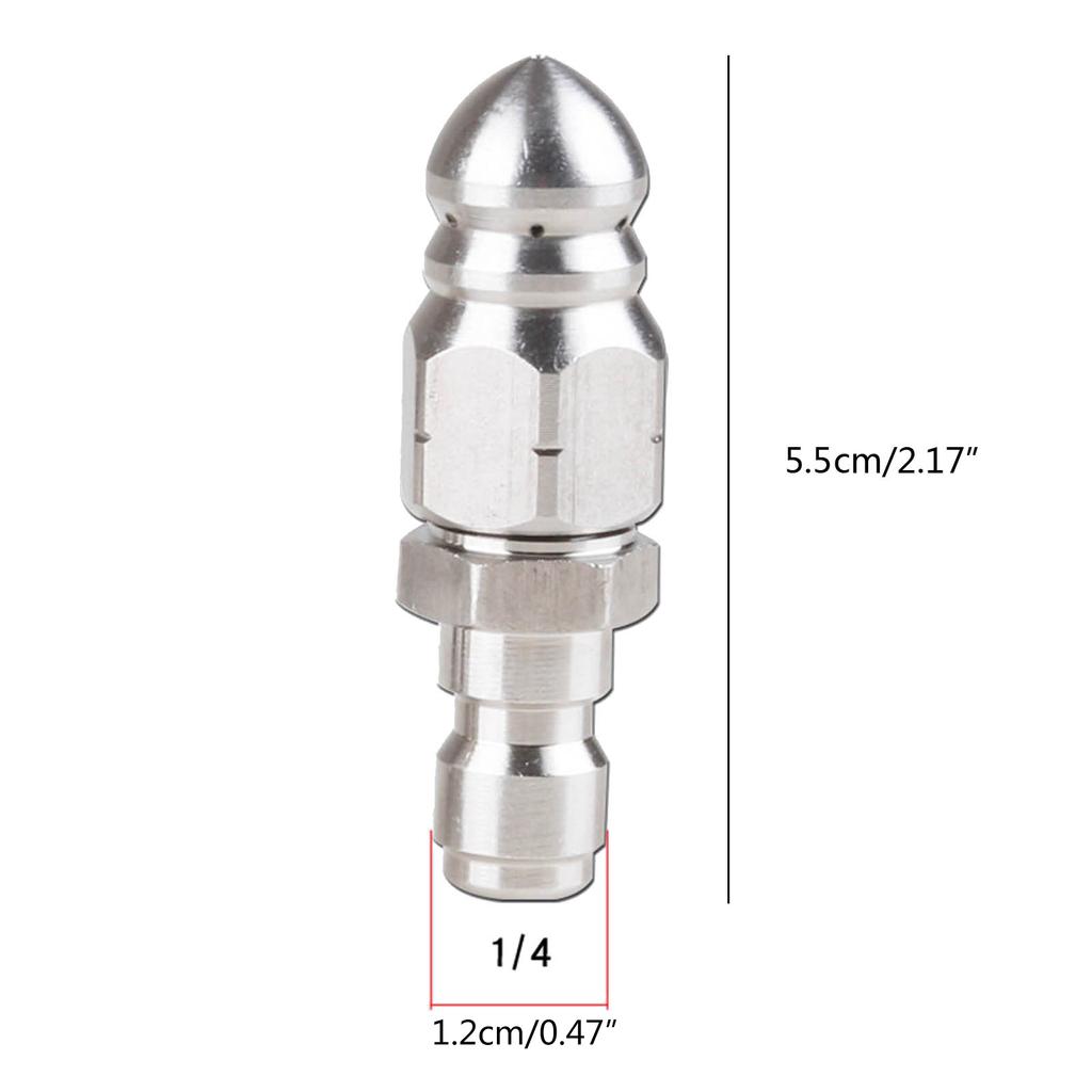 1/4 Zoll Druckrohr-Reinigungswerkzeug, Kanalisationsbagger aus Edelstahl, Hochleistungs-Abflussspülung, entfernt effizient Verstopfungen