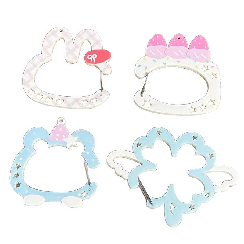 Cartton Acryl Karabiner Süßer Schlüsselanhänger Anhänger Dekoration Tasche Charm Schnalle Zubehör Geschenk