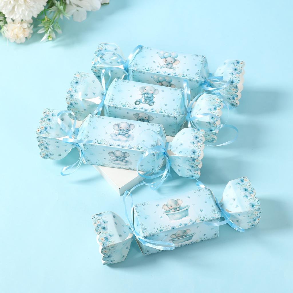 Baby Elephant Candy Box Gift Box Favor Box Birthday Party Decor Kids Boy Girl Birthday Party Supplies Favors Baby Shower Decor