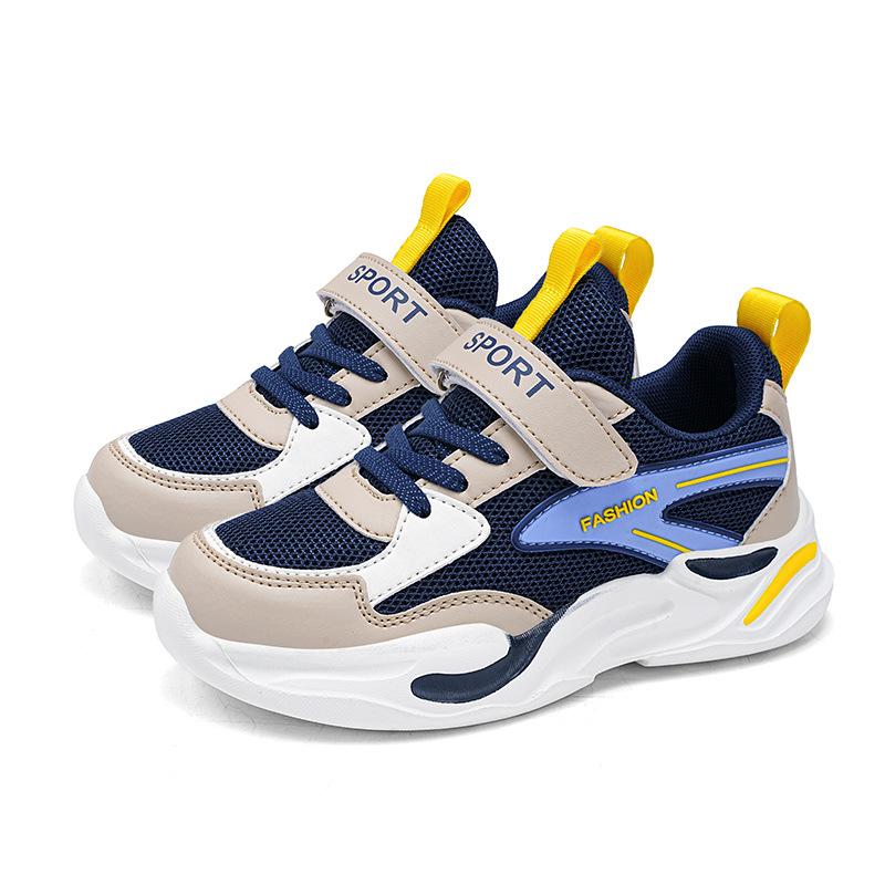 Girls' sports shoes Spring and Autumn mesh medium and older children's new children's shoes Breathable double mesh boys' running shoes medium and old