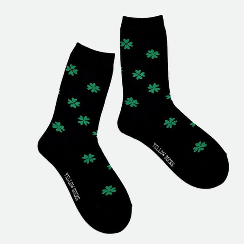 YELLOWSOCKS CLOVER BLACK