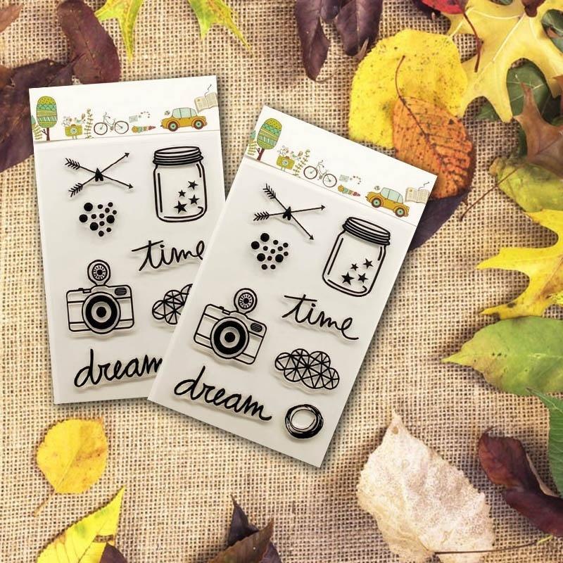 Scrapbook DIY photo cards account rubber stamp clear stamp transparent stamp time dream bottle