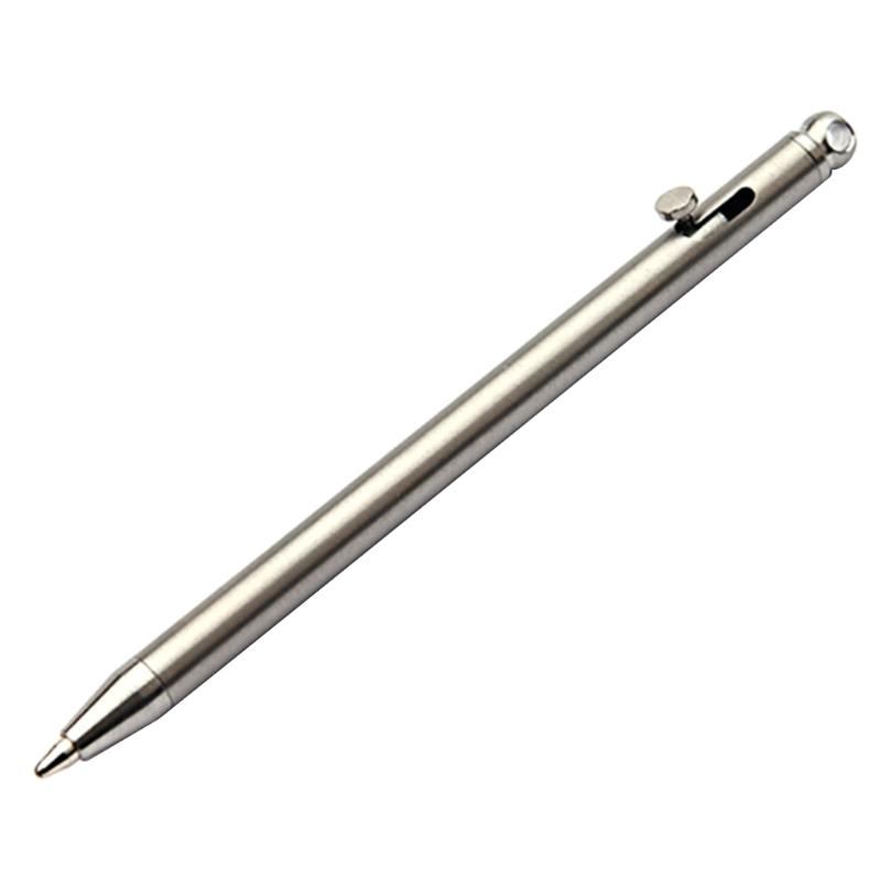 Multifunctional EDC Pocket Pen Titanium Pen Pocket Size Keychain Pen Signature Pen Outdoor Ballpoint Pen Gift for Unisex серебряный