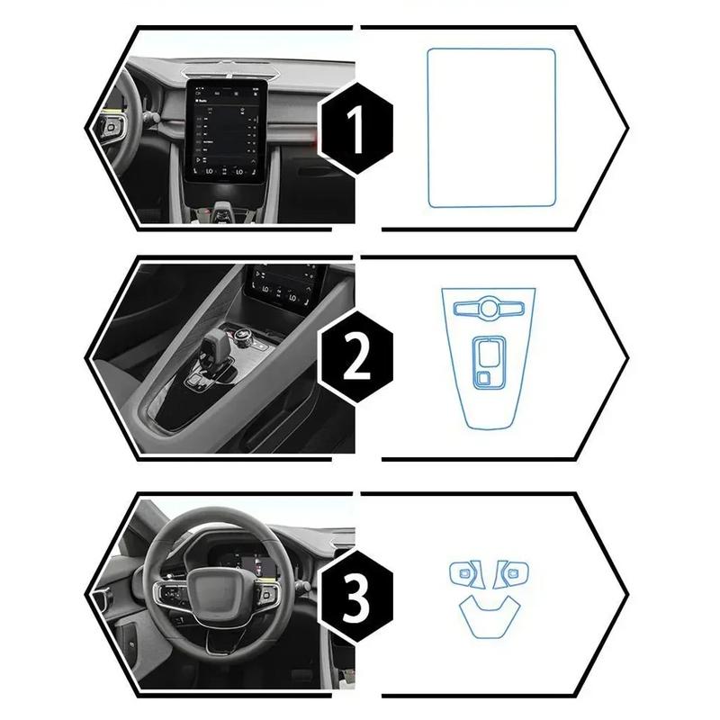 For Polestar 2 2021-2023 Car Interior Center Console Media Dashboard Navigation TPU Anti-scratch Protector Film Accessories.