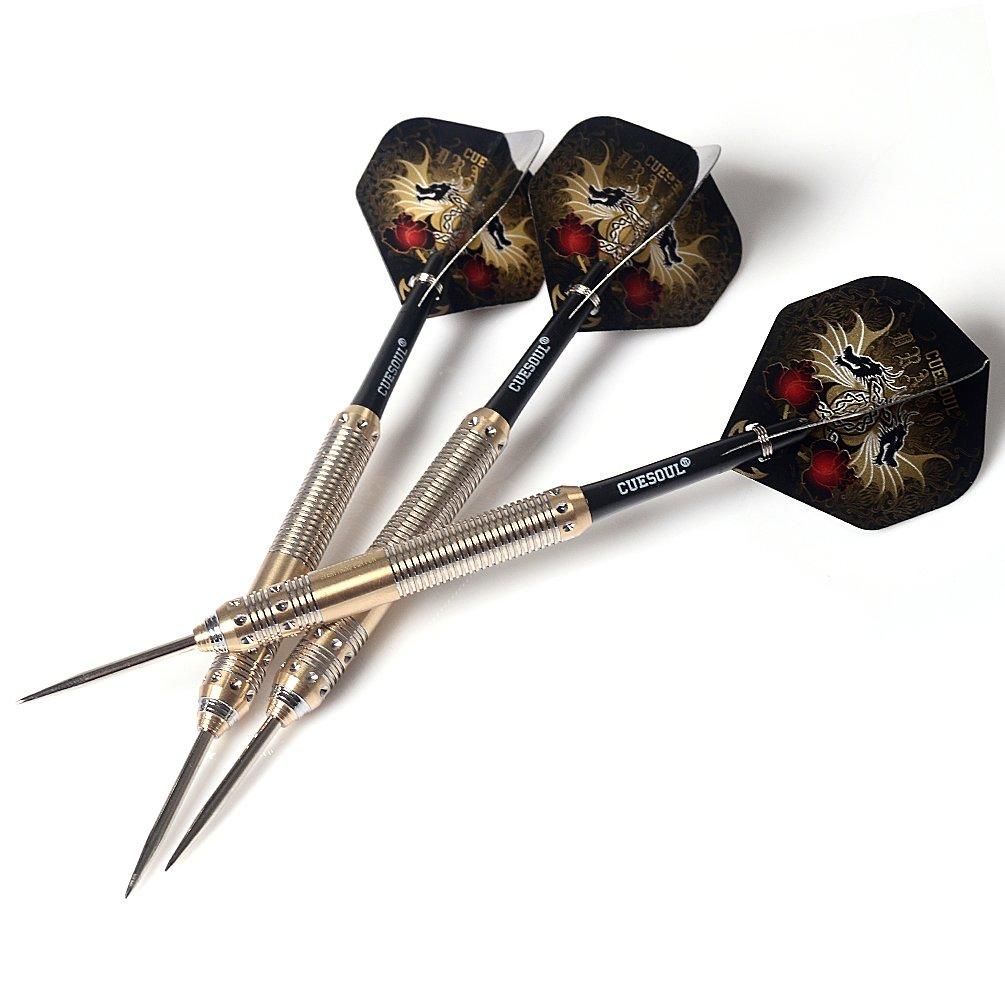 CUESOUL Dragon Deluxe Brass Steel Tip Darts Set, 21g F2302-L