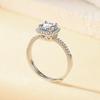 Elegant Square Zircon Ring: Shiny Luxury, Fashionable and Versatile Open Design