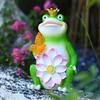 Resin Solar Cartoon Lamp Handmade Animal Fairy Garden Lamp for Outdoor Ornaments
