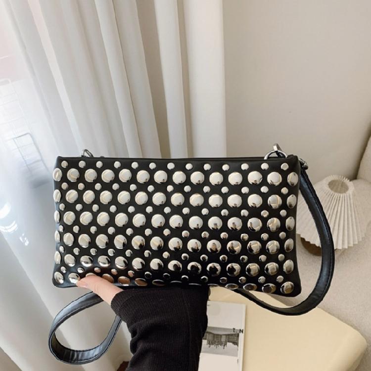 Crossbody Bags for Women Leather Crossbody Purses Punk Rivets Handbags Shoulder Bag Soft Pu Leather Shoulder Bag Gifts