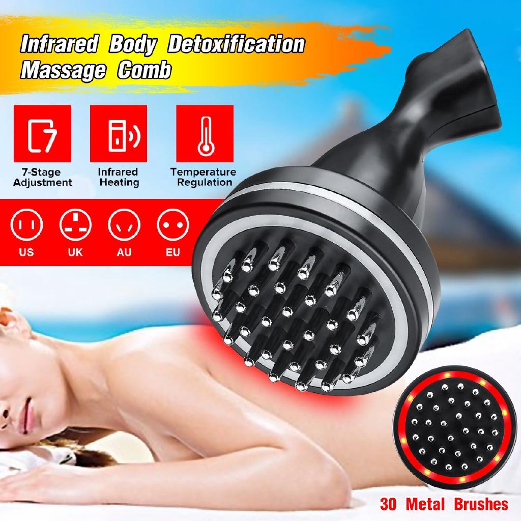 

12В 50/60Гц 3А микротоковый инфракрасный массаж для детоксикации тела Меридиан Электронная акупунктура прибор для похудения Стимулирует кровообращение Расслабляет UK