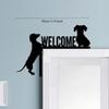 Dachshund Welcome Door Topper, Dog Silhouette Door Frame Decor